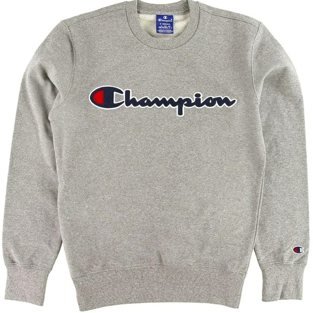 Kids Champion Sweatshirt - Grey Melange w. Logo large